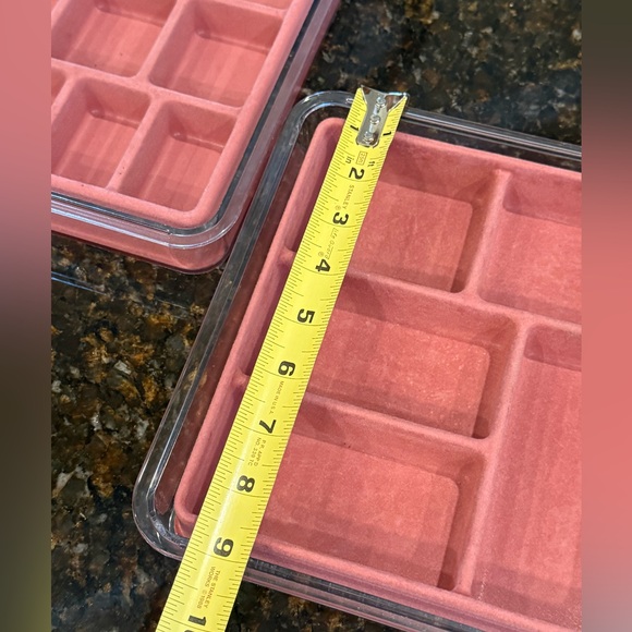 Pink Velvet Jewelry Organizer Trays-Set of 2 - Picture 3 of 7